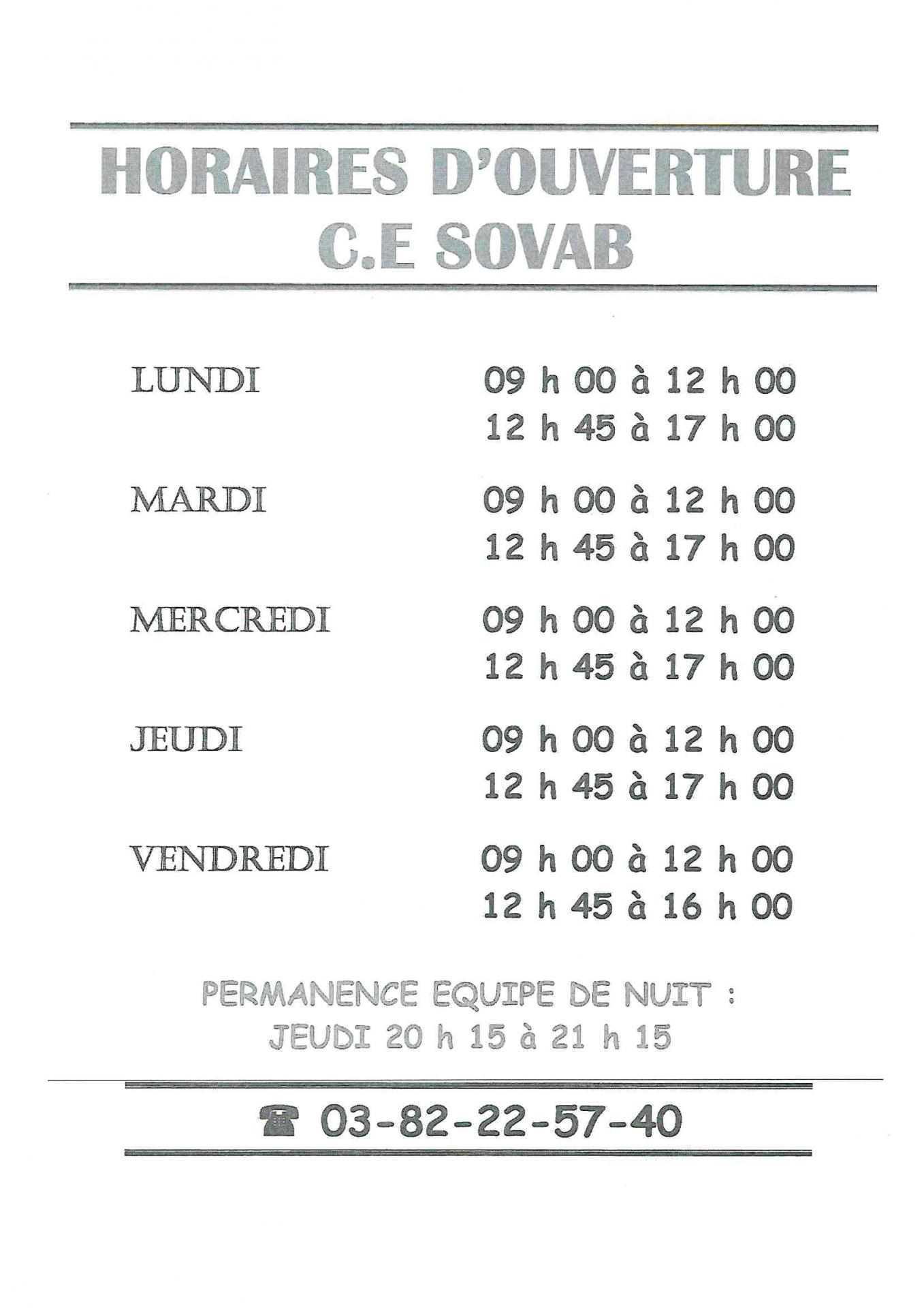 Horaire ce